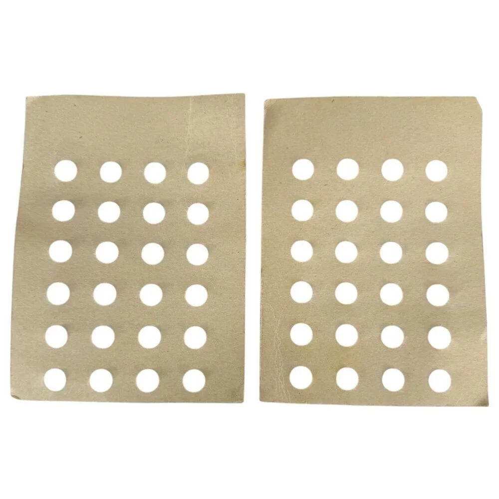 Vintage‎ 48 Jablonex White Glass Buttons On Original Card Made In Czechoslovakia